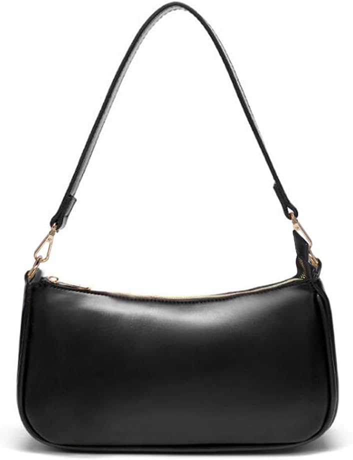 Shoulder Bag Retro Vegan Leather Classic Clutch Tote HandBags with Zipper Closure.