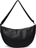 PU Leather Crossbody Bag Large Dumpling Bag Lightweight Hobo Sling Bag Shoulder Bag for Women Men.