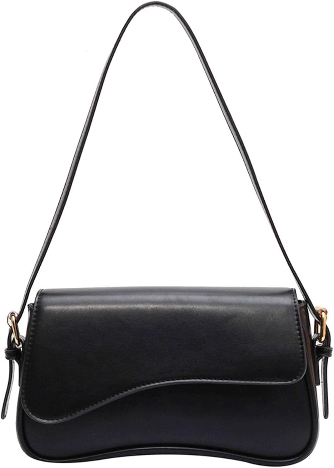 Shoulder Bag Trendy Purse Vegan Handbags Clutch Saddle Bag with 2 Removable Strap.