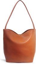 Vegan Leather Bucket Bags Minimalist Shoulder Handbag.