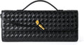 Woven Purse for Women Evening Clutch Woven Leather and Suede Handbags Crossbody Bag Suede Purse Formal Evening Bag.