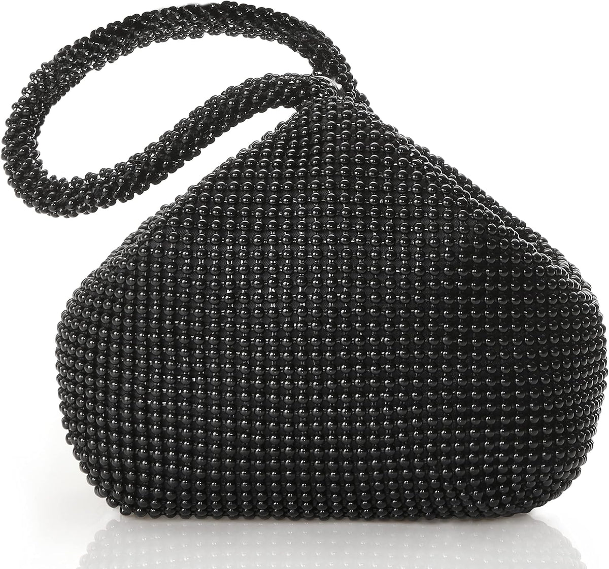 Women's Beaded Clutch Evening Bags Vintage Elegant Triangle Purse.